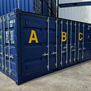Container marittimo da 20 piedi "Open Side" con serbatoio di ritenzione (vassoio a goccia)