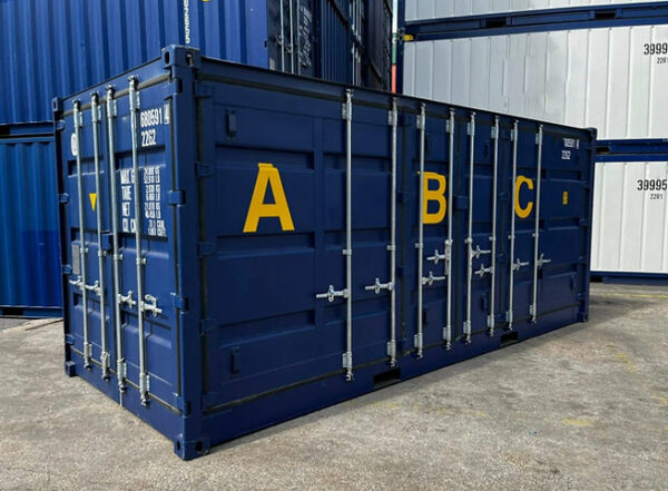 Container marittimo da 20 piedi "Open Side" con serbatoio di ritenzione (vassoio a goccia)
