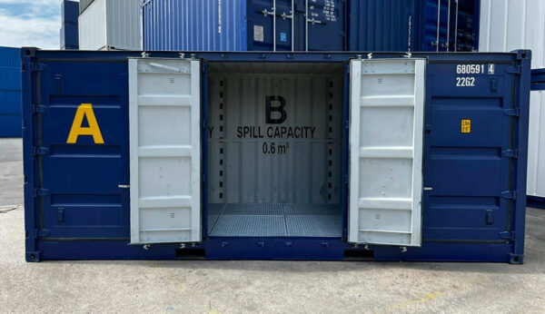 Container marittimo da 20 piedi "Open Side" con serbatoio di ritenzione (vassoio a goccia) - Image 7