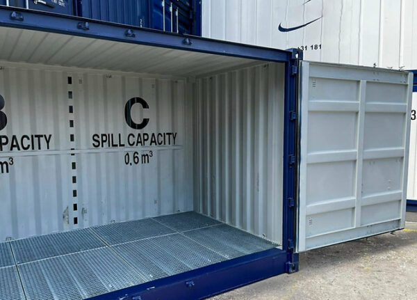 Container marittimo da 20 piedi "Open Side" con serbatoio di ritenzione (vassoio a goccia) - Image 4