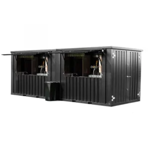 Contenitore a barre rimovibile 8 × 2 metri neri RAL 9005