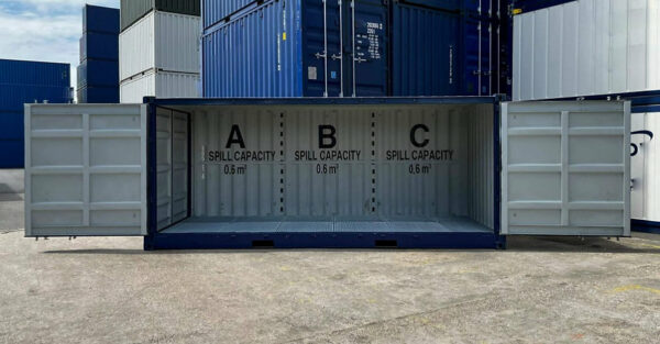 Container marittimo da 20 piedi "Open Side" con serbatoio di ritenzione (vassoio a goccia) - Image 3