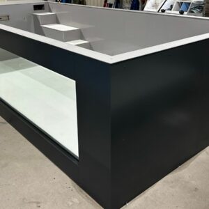 Piscina in polipropilene 6,5 mx 2,5 m con finestra piscina da 4 m