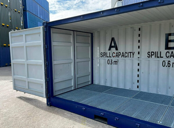 Container marittimo da 20 piedi "Open Side" con serbatoio di ritenzione (vassoio a goccia) - Image 5