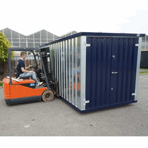 Acciaio blu del contenitore rimovibile 3 x 2 metri - con doppia porta - Image 4