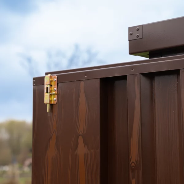 Contenitore in legno di 3 x 2 metri - con un lato grande a doppia porta - Image 5