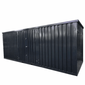 Contenitore nero Dimantable 6 x 2 metri - con doppia porta sul lato 6 metri